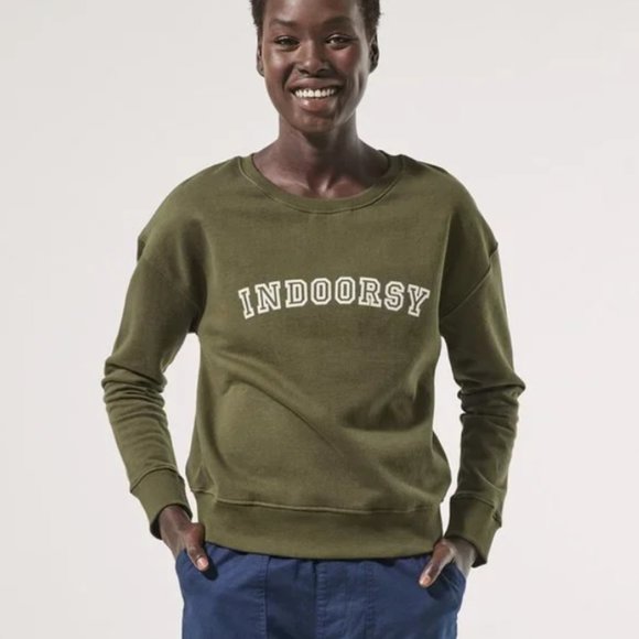 Pact Indoorsy Graphic Slouchy Organic Sweatshirt Women’s Medium - Picture 7 of 7